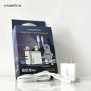 Kanote X Wall Charger + Turbo Cable 22.5W (3ft) White