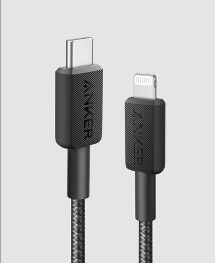 [A81B5H11] Anker 322 USB-C to Lightning Cable Cable (3ft) Black