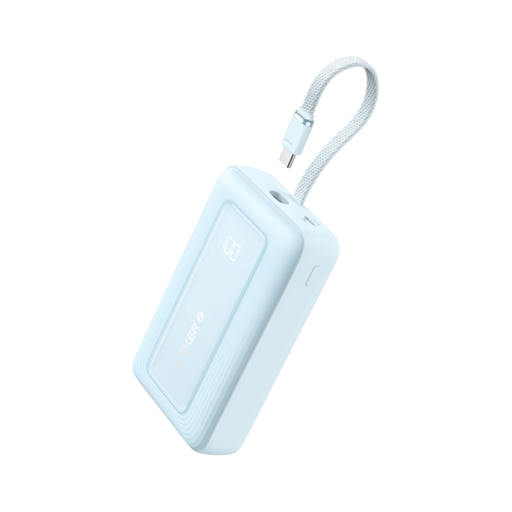 [A1689H31] Anker Zolo Power Bank 20k 30W built-in USB-C Cable(Blue)